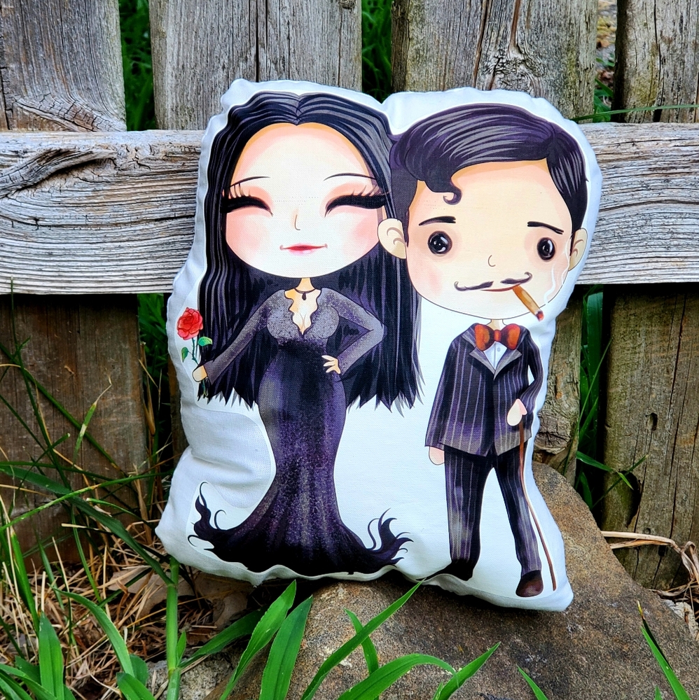 Gomez and Morticia Pillow Pal. New.